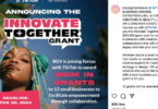 BGV, TikTok Innovate Together Grant Program