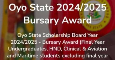 Oyo State Bursary Award