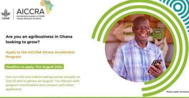 Call For Applications: AICCRA Ghana Accelerator Program 2024 ($50,000 grant)