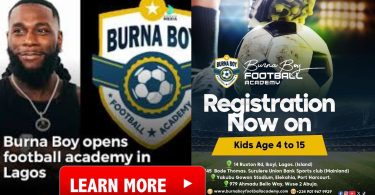 Burna Boy Football Academy