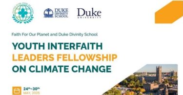 FFOP Youth Interfaith Leaders Fellowship on Climate Change