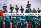 Nigerian Army Short Service Combatant Recruitment