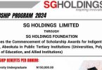 SG Holdings Undergraduate Scholarship for Nigerians