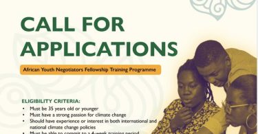 Green Africa Youth Organization (GAYO) African Youth Negotiators Fellowship Program