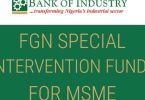 BOI/FGN MSME N75 Billion Intervention Program