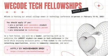 Harvard WECode College Conference Tech Fellowship