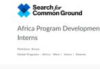 Search for Common Ground Africa Program Development Internship