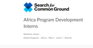 Search for Common Ground Africa Program Development Internship