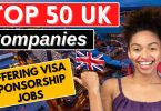 Companies that Can Sponsor Visa Jobs in UK