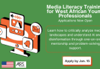 ICFJ Media Literacy Training for West African Young Professionals