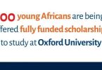 Mastercard Foundation, University of Oxford Fully-Funded Scholarship Program For 400 African Students