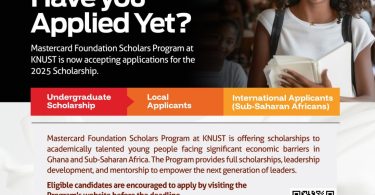 Mastercard Foundation Scholarship at KNUST