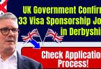 UK Government Announces 33 Permanent Visa Sponsorship Jobs in Derbyshire