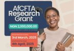 AfCFTA Research Grant for Final-Year Economics Students