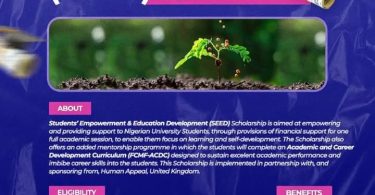 Student’s Empowerment Education Development (SEED) Scholarship