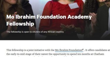 Chatham House_Mo Ibrahim Foundation Academy Fellowship